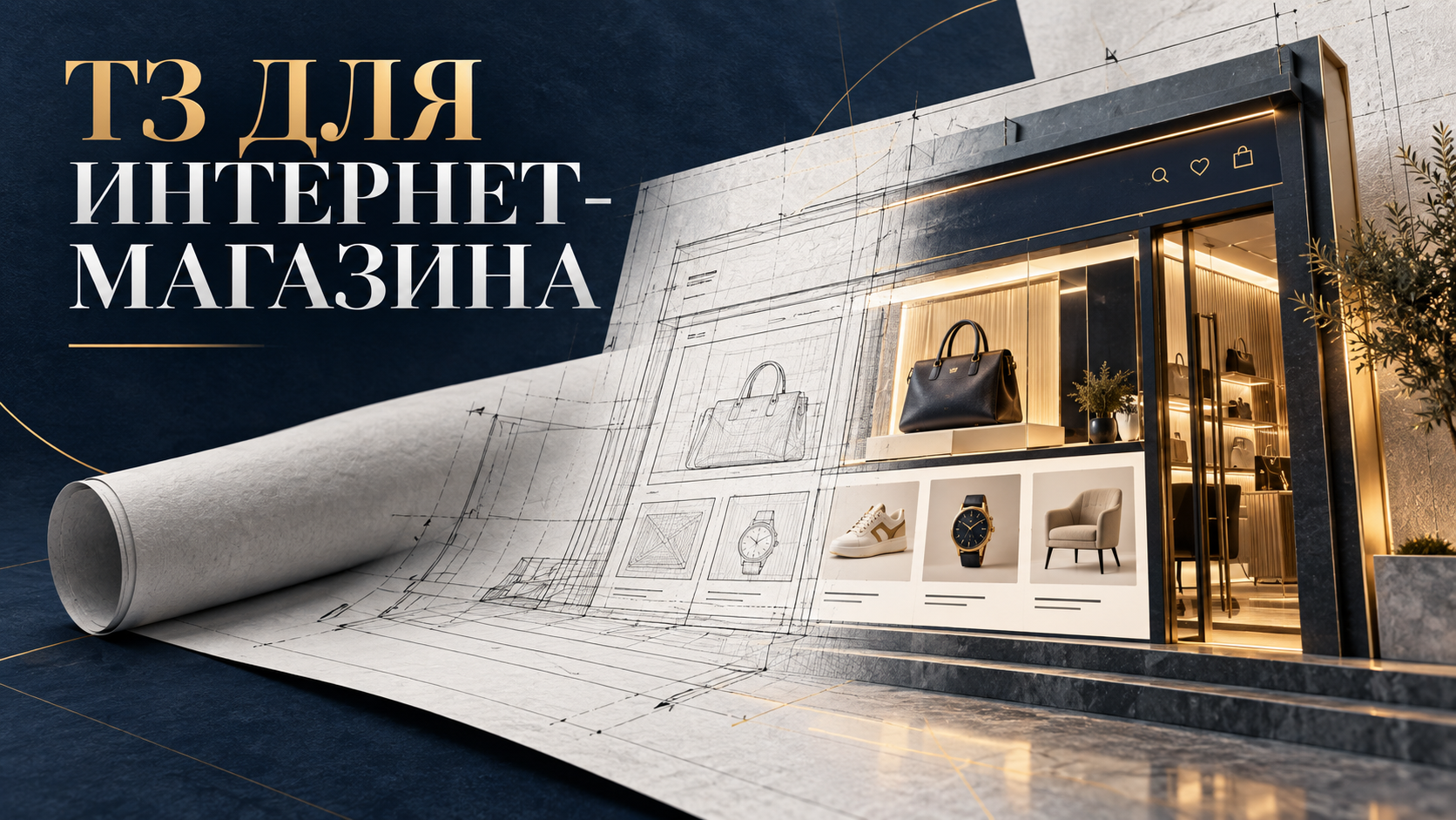 Чертеж интернет-магазина превращается в готовую цифровую витрину
